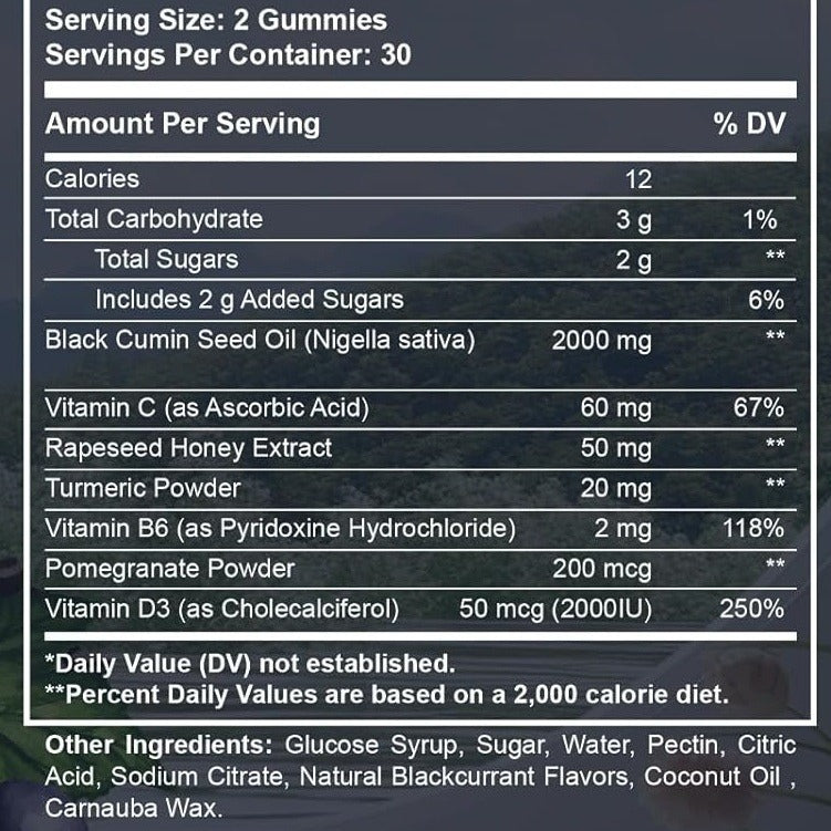 Black Cumin Seed Oil Gummies